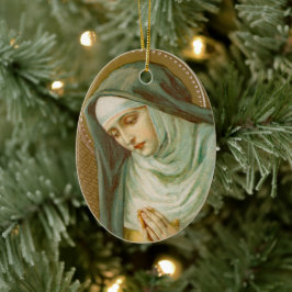 Mary Magdalene de Pazzi (JM 45) Oval Keramik Ornament