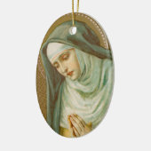 Mary Magdalene de Pazzi (JM 45) Oval Keramik Ornament (Links)