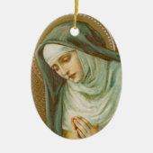 Mary Magdalene de Pazzi (JM 45) Oval Keramik Ornament (Vorne)
