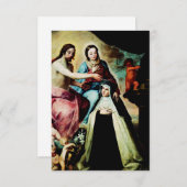 Mary Magdalene de Pazzi von Pedro de Moya Dankeskarte (Vorne/Hinten)