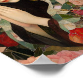 Mary Magdalene Floral Roses Mosaic Art Poster (Ecke)