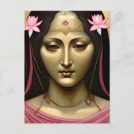 Mary Magdalene Gold und Pink Postkarte
