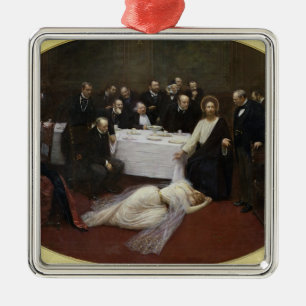 Mary Magdalene im Haus des Pharisees Silbernes Ornament