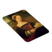 Mary Magdalene Reading (Öl auf Tafel) Magnet (Rechte Seite)