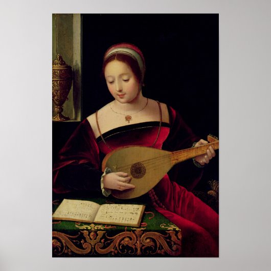 Mary Magdalene spielt die Lute Poster (Vorne)