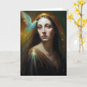 Mary Magdalene und ein Vogel herrliche Jeden Anlaß Karte (Gelbe Blume)