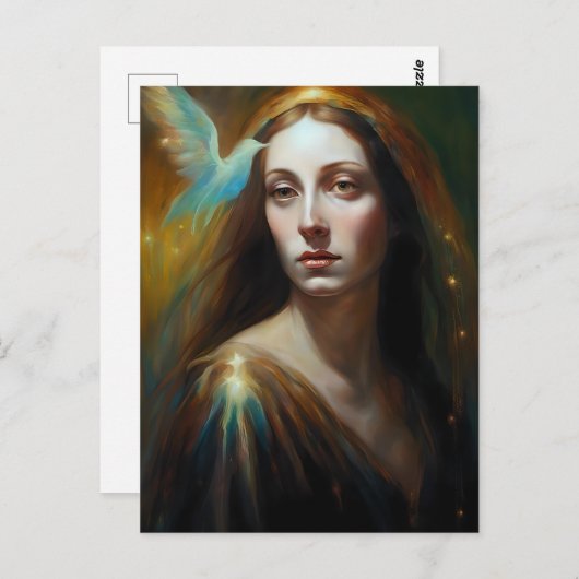Mary Magdalene und ein Vogel wunderschön Postkarte (Vorne/Hinten)