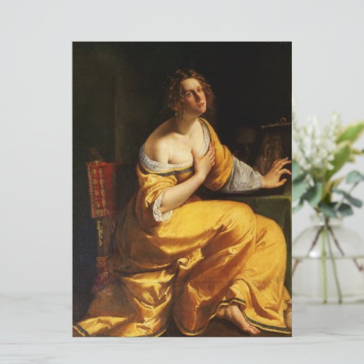 Mary Magdalene (von Artemisia Gentileschi) Karte (Stehend Vorderseite)