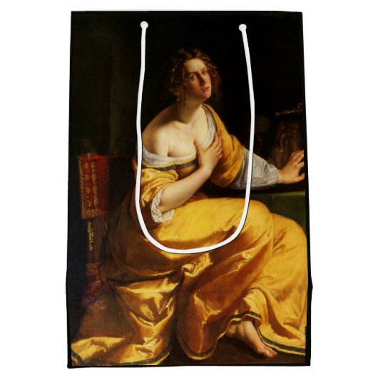 Mary Magdalene (von Artemisia Gentileschi) Mittlere Geschenktüte (Rückseite)