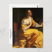 Mary Magdalene von Artemisia Gentileschi Postcard Postkarte (Vorne/Hinten)