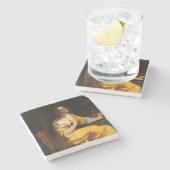 Mary Magdalene (von Artemisia Gentileschi) Steinuntersetzer (Seitenansicht)