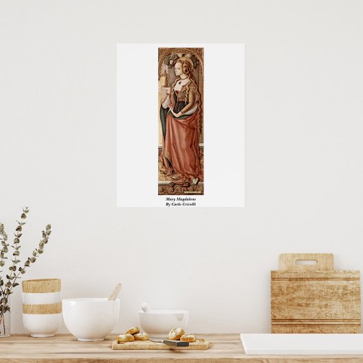 Mary Magdalene. Von Carlo Crivelli Poster (Küche)