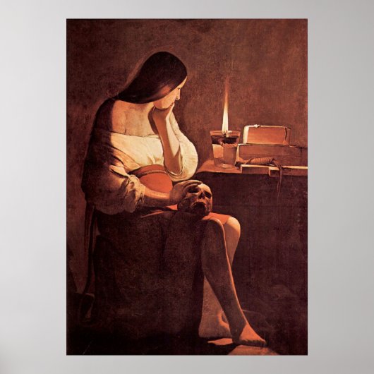 Mary Magdalene von Georges de La Tour Poster (Vorne)
