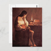 Mary Magdalene von Georges de La Tour Postkarte (Vorne/Hinten)