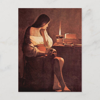 Mary Magdalene von Georges de La Tour Postkarte