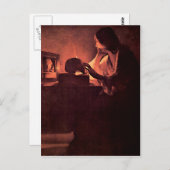 Mary Magdalene von Georges de La Tour Postkarte (Vorne/Hinten)