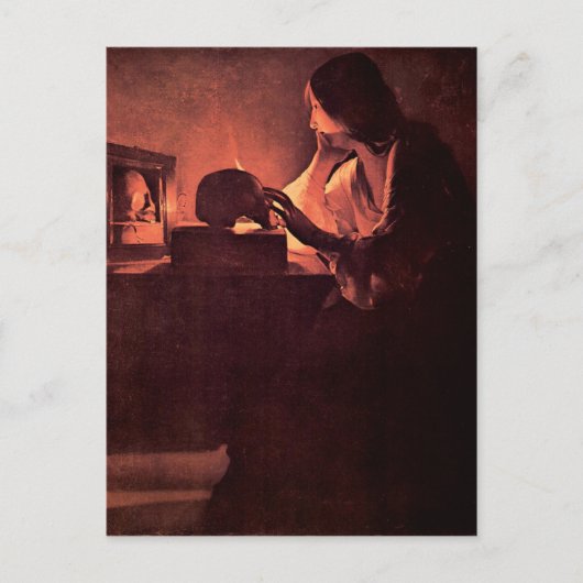 Mary Magdalene von Georges de La Tour Postkarte (Vorderseite)