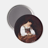 Mary Magdalene von Michelangelo Merisi Da Caravagg Magnet (Vorderseite/Rückseite)