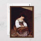 Mary Magdalene von Michelangelo Merisi Da Caravagg Postkarte (Vorne/Hinten)
