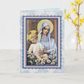 MARY MAPPY'S DAY JUNGFRAU MARY RELIGIOUS CARD KARTE (Gelbe Blume)