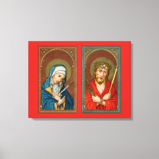 Mary, Mater Dolorosa & Jesus, Ecce Homo Leinwanddruck (Vorderseite)