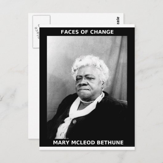 Mary McLeod Bethune Postkarte (Vorne/Hinten)
