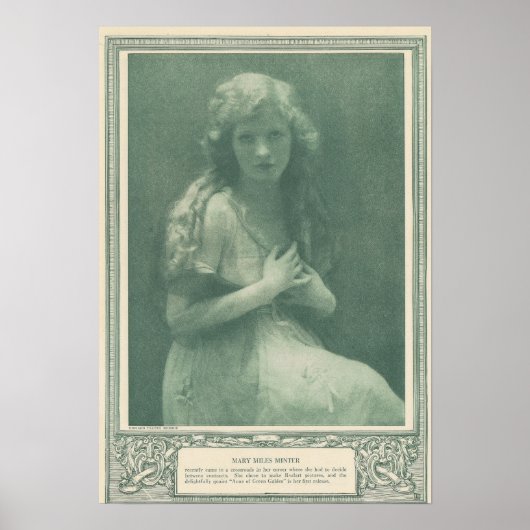 Mary Miles Minter Silent Star Print Poster (Vorne)