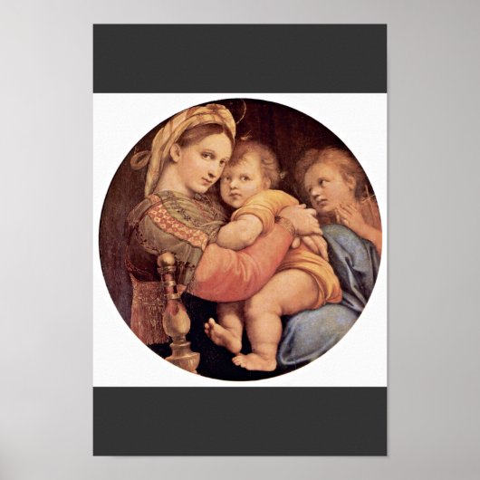 Mary mit Christkind und John the Baptist Tondo Poster (Vorne)
