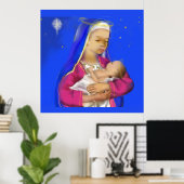 Mary mit Jesus Poster (Heimbüro)