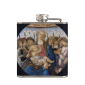 Mary mit Kind und Gesang-Engel durch Botticelli Flachmann (Rückseite)
