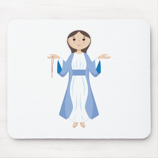 Mary mit Rosary Mousepad (Vorne)