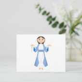 Mary mit Rosary Postkarte (Stehend Vorderseite)
