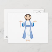 Mary mit Rosary Postkarte (Vorne/Hinten)