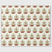 Mary Monogram Poinsettia Jungfrau Geschenkpapier (Flach)