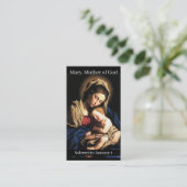 Mary, Mother God Prayer Card Telefonnummerkarte (Stehend Vorderseite)
