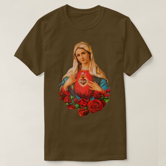 Mary Mother Heart of God Heart of Jungfrau Mary Cl T-Shirt (Design vorne)