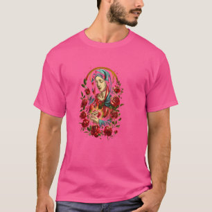 Mary Mother Heart of Jungfrau Art Deco Style T-Shirt
