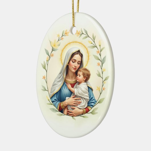 Mary Mother of God Peace and Blessings Scripture Keramik Ornament (Links)
