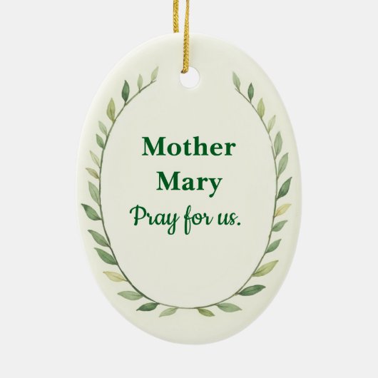 Mary Mother of God Peace and Blessings Scripture Keramik Ornament (Hinten)
