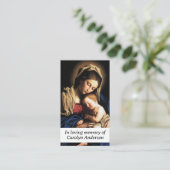 Mary Mother of God Prayer Card Telefonnummerkarte (Stehend Vorderseite)