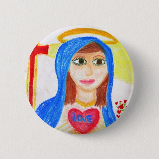 Mary, Mutter der Liebe Button (Vorderseite)