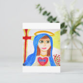 Mary, Mutter der Liebe Postkarte (Stehend Vorderseite)