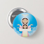 Mary-Mutter des Gottes Button (Vorne & Hinten)