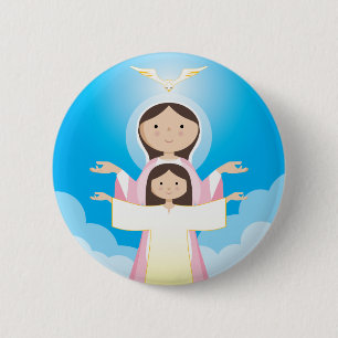 Mary-Mutter des Gottes Button