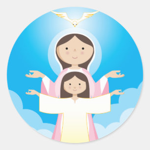 Mary-Mutter des Gottes Runder Aufkleber