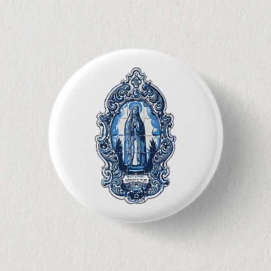 Mary Mutter von Jesus, Fatima. katholisches Kissen Button (Vorderseite)