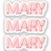 Mary Name in Glows Neon Lights x3 Aufkleber (Vorderseite)