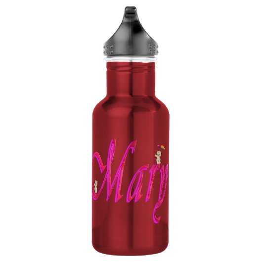 Mary, Name, Logo, Mädchen wiederverwendbare Wasser Edelstahlflasche (Rechts)