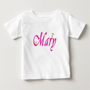 Mary, Name, Logo, mit Teddybären, Baby T-shirt