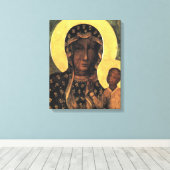 Mary of Czestochowa Polen Icon von unserer Lady Ju Leinwanddruck (Insitu (Holzboden))